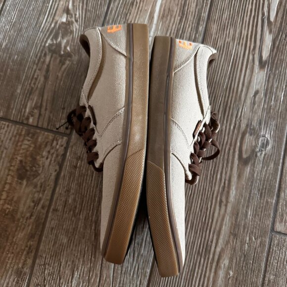 Etnies Mens Canvas Sneakers Beige Brown Lace-Up Casual Shoes Size 9.5 - Picture 8 of 8